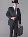 Circle S 'Boise' Western Sport Coat in Heather Navy