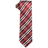 (タイヒストリー)TIE HISTORY シルクネクタイ チェック 019500-20000-2505 02 レッドベース ブラック ホワイトチェック M