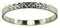 9ct White Gold 2mm Light Flat Diamond Cut Wedding Ring