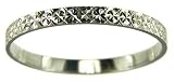 9ct White Gold 2mm Light Flat Diamond Cut Wedding Ring
