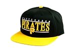 MLB Men's Pittsburgh Pirates Nineties Snapback Cap (Black/Gold, Adjustable)