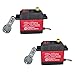 2 Sets 20KG RC Digital Servo - Large Torque High Speed Full Metal Gear - Waterproof 180 Degree Servo Motor with 25T Servo Horn for RC Robotic Arm Model DIY Baja Car 1/10 Scale Crawler Truck Traxxas