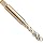 Dormer MTT-X E027/MTT-X E037 Powdered Metal Spiral Flute Threading Tap, Gold Oxide Finish, Round Shank With Square End, Modified Bottoming Chamfer