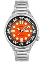 Men's Diver's Stainless Steel Orange Dial