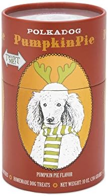 Polka Dog Bakery Twist Me Holiday Canister Dog Treat, 12-Ounce, Pumpkin Pie