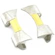 2 Watch Band Ends Links Steel Caps Parts Two Tone 20mm