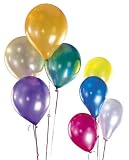 PACK OF 100 METALLIC BALLOONS (12 ASSORTED COLOURS)