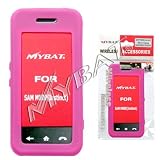 Hot Pink Transparent Silicon Skin Cover Case Cell Phone Protector for Samsung Instinct M800