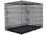 GoPetClub 48 Two Door Dog Pet Bed House Folding Metal Crate Cage Kennel