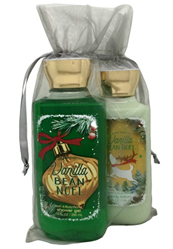 Bath & Body Works Vanilla Bean Noel Gift Set Bundle of Shower Gel and Body Lotion