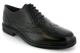 Hush Puppies Detroit 2 Mens Leather Lace Up Brogue Style Shoes - Black