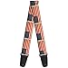 Buckle-Down GS-W30128 Guitar Strap - American Flag Weathered Color Repeat - 2