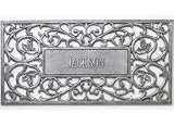 Personalized Filigree Rectangle Mat Finish: French Bronze, Customize: Yes