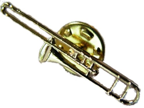 Miniature Trombone Tie Tac Lapel Pin