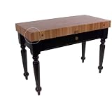Rouge et Noir Le Rustica Kitchen Island (Cherry/Black) (34.5"H x 48"W x 34"D)