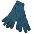 Fownes Womens Soft & Sleek Aqua Blue Cable Knit Gloves