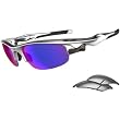 Oakley Fast Jacket Adult Asian Fit Sport Designer Sunglasses w/ Free B&F Heart Sticker - Silver/Light Positive Red Iridium, Slate