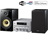 Sony CMTG2NIP HiFi Kompaktanlage (Internetradio, Air Play, DLNA, iPod/iPhone Wiedergabe, USB 2.0) schwarz/silber