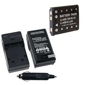 CE Compass EN-EL10 Battery + Charger w/ Car Adapter For Nikon Coolpix S220 S600 S60
