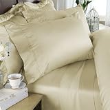 egyptian 1200 count sheets:1500-Thread-Count Egyptian Comfort Sheet Set, Queen, Ivory Solid