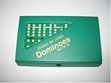 Jumbo Large Domino Set Double Six Set 28 Green Vinyl Box with Green Tiles