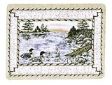 Set of 2 Loons Theme Decorative Placemats 12 x 17