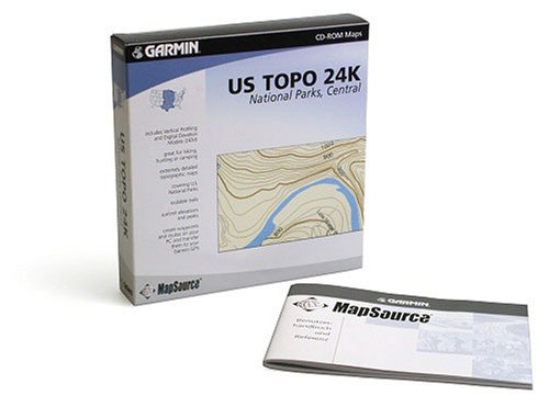 Garmin 010-10450-00 MapSource TOPO US CD-ROM for Garmin GPS Units - Central National Parks