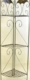 50 Antique Wroght Iron 3 Tier Corner Baker's Rack