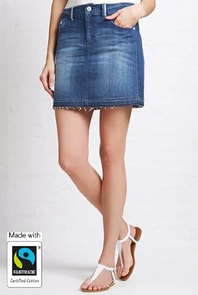 Indigo Green Fairtrade Cotton Rich Denim Mini Skirt