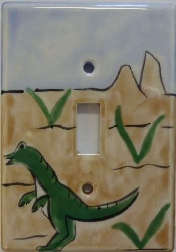 Ceramic Switch Plate Cover: Dinosaur
