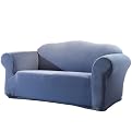 Stretch Pearson Loveseat Slipcover - Federal Blue