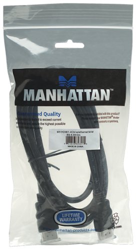 Manhattan High Speed HDMI Kabel mit Ethernet Kanal (HDMI Stecker auf Stecker) Geschirmt 2  Preisvergleich