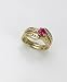 Spinel Ring 0.50k Spinel and 0.25k G.S.I Diamonds on 14k Gold Ring