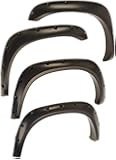 Lund RX203S Elite Series Black Rivet Style Standard Front and Rear Fender Flare - 4 Piece