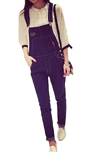 オーバーオール デニム 長ズボン 春物 小さいサイズ 大きいサイズ レディース スリム AT1165