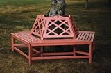 Achla OFB-13R Chippendale Tree Bench - Dusty Rose