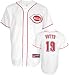 Joey Votto Jersey: Adult 2010 Majestic Home White Replica #19 Cincinnati Reds Jersey - Small