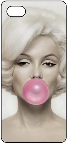 Marilyn Monroe iPhone 5S Case, Marilyn Monroe Blow Balloon Soft Rubber Silicone Phone Case Skin Cover for iPhone 5/ 5S/ SE Protective Black