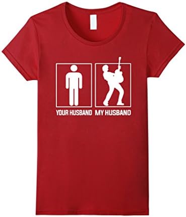 Women's My Husband Playing Guitar Medium Cranberry