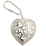 Celtic Inspired Silver Tone Heart Key Ring