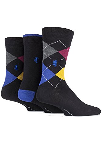 Pringle Men's 3 Pair Classic Bamboo Argyle Socks