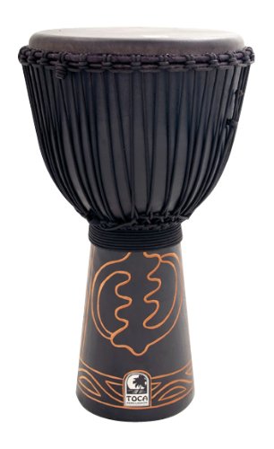 Toca Synergy Black Mamba Djembe With Bag And Djembe Hat 13 In On Sale