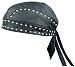 Search : Black Studded Leather Do Rag Headwrap Biker Motorcycle Skull Cap
