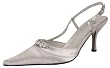 Satin with Rhinestones Decore, with Sides Straps, Pump, 2.5" Heel - Evening Shoes - Angelina Shoe