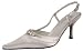 Satin with Rhinestones Decore, with Sides Straps, Pump, 2.5" Heel - Evening Shoes - Angelina Shoe