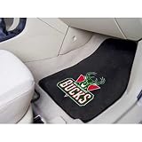 Milwaukee Bucks NBA 2-Piece Printed Carpet Car Mats (18x27")"