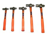 Neiko 5 ball pein peen hammer set 8, 12, 16, 24, 32 oz