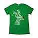 Wordy Reindeer Christmas Green T-Shirt - Tees2urdoor
