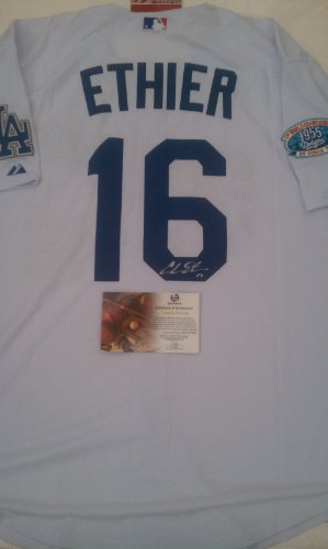 Andre Ethier Signed Authentic Los Angeles LA Dodgers Jersey