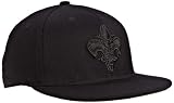 NBA Men's New Orleans Hornets Black Flat Brim Flex Hat - Tt77Z, Large/X-Large , Black